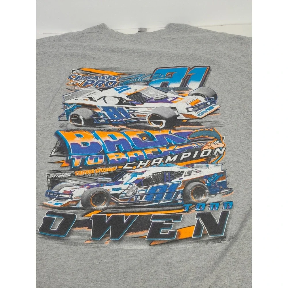 Todd  Owen Racing T-Shirt Sk Modified Champion Back To Back Tee Rare Sz L - Picture 4 of 8